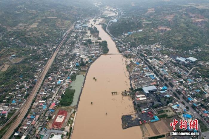 10月10日，山西省介休市義棠鎮(zhèn)，汾河水位上漲。 <a target='_blank' href='http://www.chinanews.com/'>中新社</a>記者 韋亮 攝