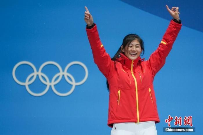 劉佳宇在平昌獲得銀牌。<a target='_blank' href='/'>中新社</a>記者 崔楠 攝