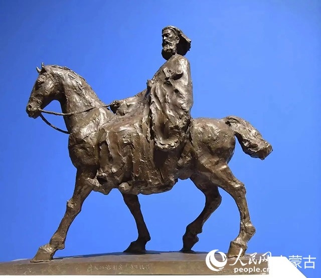 吳為山作品《馬可波羅》。人民網(wǎng)記者 富麗娟攝