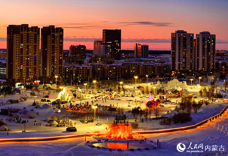 2024年12月20日拍攝的呼倫貝爾市城市越野滑雪公園景色（無(wú)人機(jī)照片）。王正攝