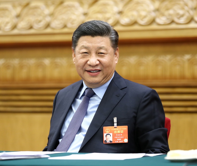 2019年3月10日，習(xí)近平總書記參加十三屆全國人大二次會(huì)議福建代表團(tuán)的審議。