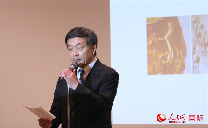 主辦方代表、富士美術(shù)館館長五木田聰致辭。（人民網(wǎng) 許可攝）