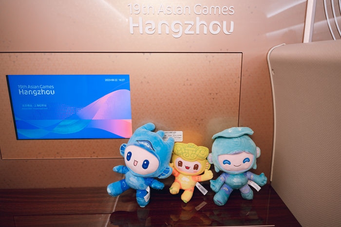 亞運(yùn)會(huì)吉祥物。上海鐵路局融媒體中心供圖
