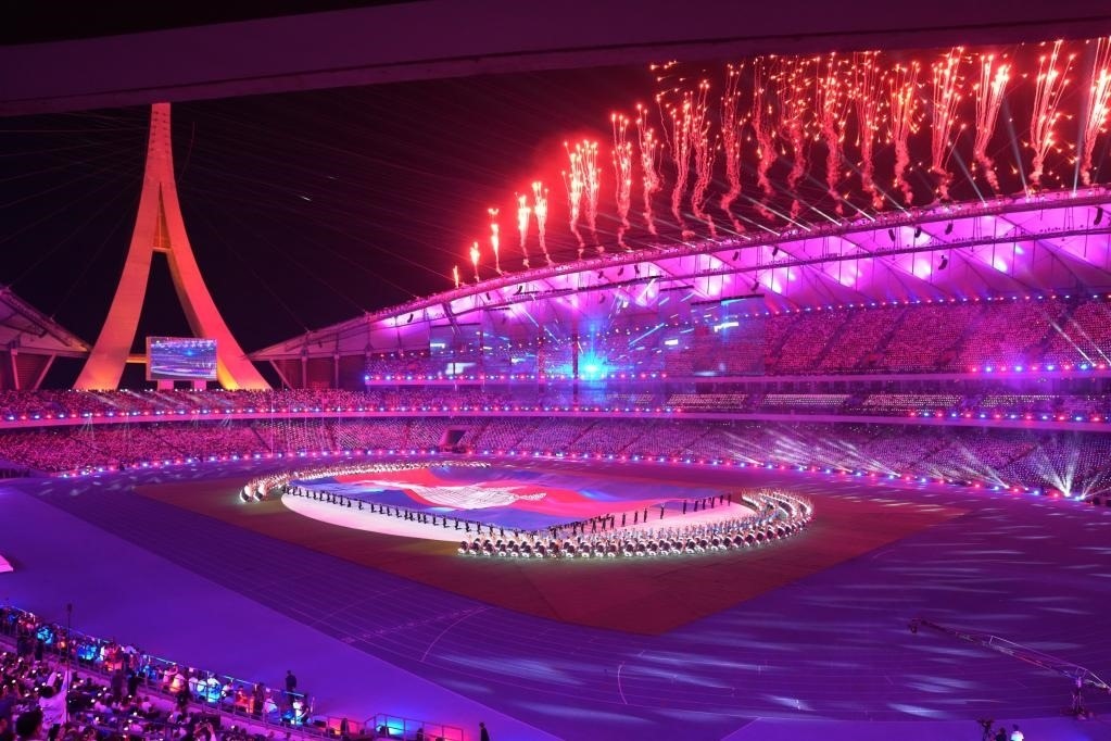 5月5日，第32屆東南亞運動會在柬埔寨首都金邊的國家體育場開幕。