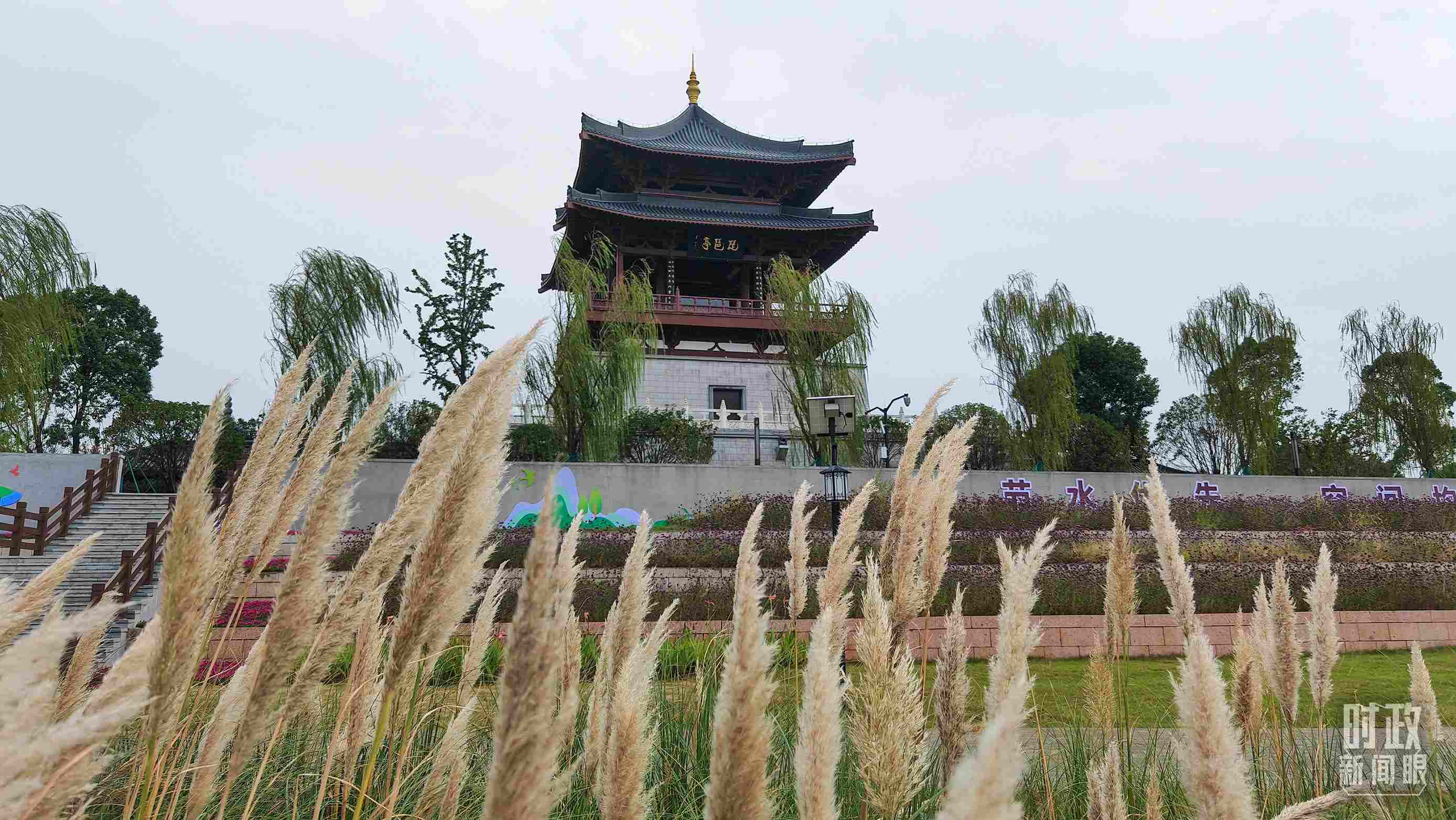 △長(zhǎng)江國(guó)家文化公園九江城區(qū)段。（總臺(tái)央視記者程鋮拍攝）