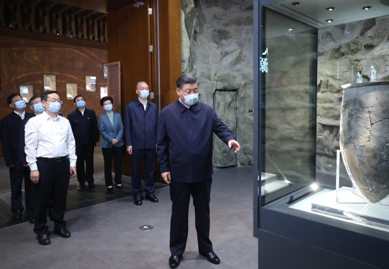 2023年6月2日，習(xí)近平來到中國(guó)歷史研究院內(nèi)的中國(guó)考古博物館調(diào)研。