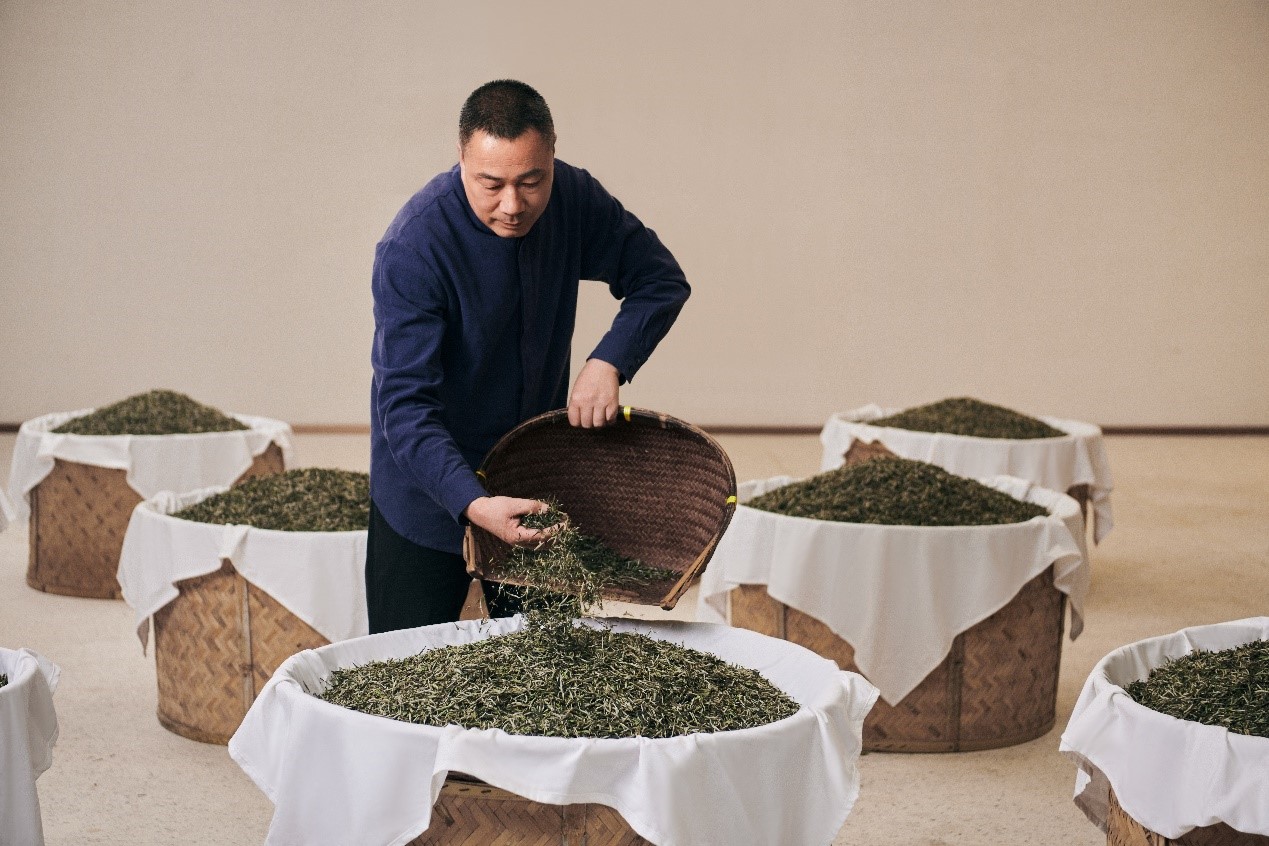 福鼎白茶制作技藝的省級(jí)代表性傳承人林振傳在制茶。受訪者供圖