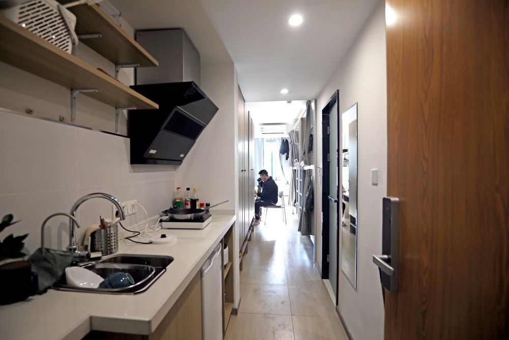 閔行區(qū)新時(shí)代城市建設(shè)者管理者之家內(nèi)部設(shè)施一應(yīng)俱全。