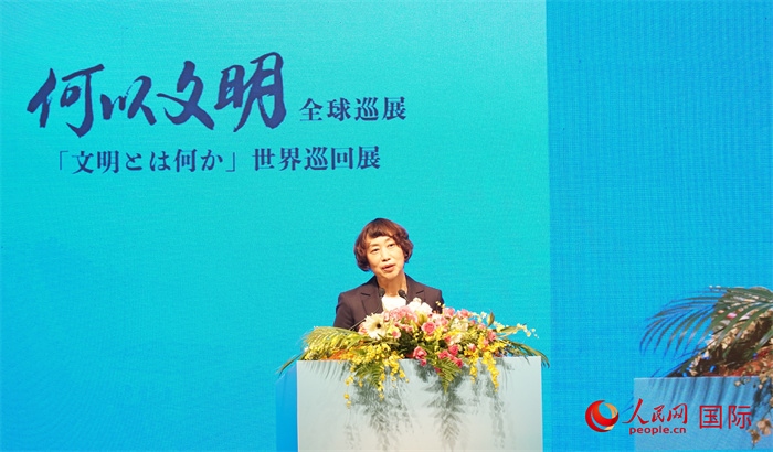 中央廣播電視總臺(tái)副臺(tái)長(zhǎng)邢博致辭。人民網(wǎng) 蔣曉辰攝