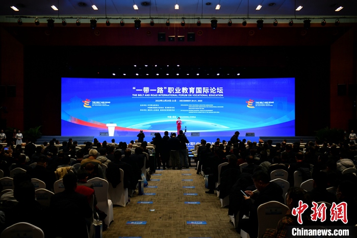 圖為 “一帶一路”職業(yè)教育國際論壇現(xiàn)場。 中新社記者 韓冰 攝