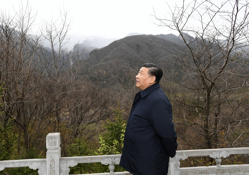 2020年4月20日，習(xí)近平在陜西秦嶺牛背梁國家級自然保護(hù)區(qū)，了解秦嶺生態(tài)保護(hù)工作情況。