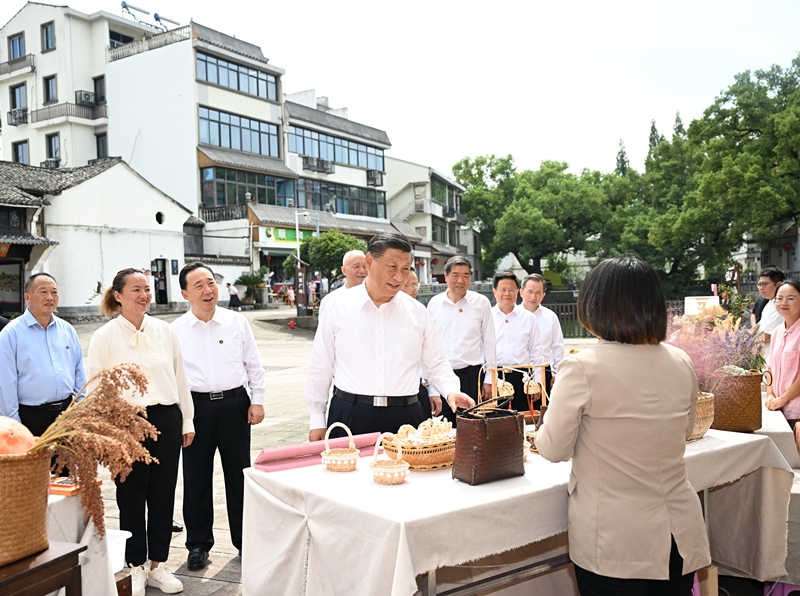 2023年9月20日，習(xí)近平在金華市義烏市后宅街道李祖村考察。