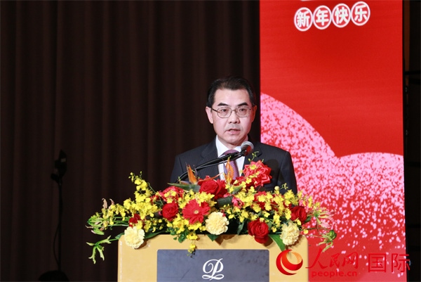 中國(guó)駐日本大使吳江浩致辭。人民網(wǎng) 許可攝