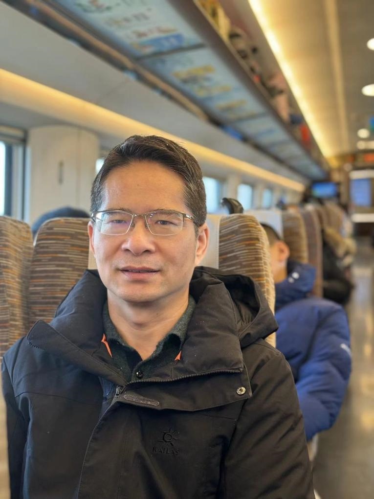 楊萬坤乘坐高鐵往返京津。（采訪對象供圖）