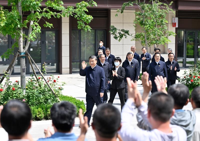 △2023年5月10日，習近平總書記在河北雄安新區(qū)考察調研。