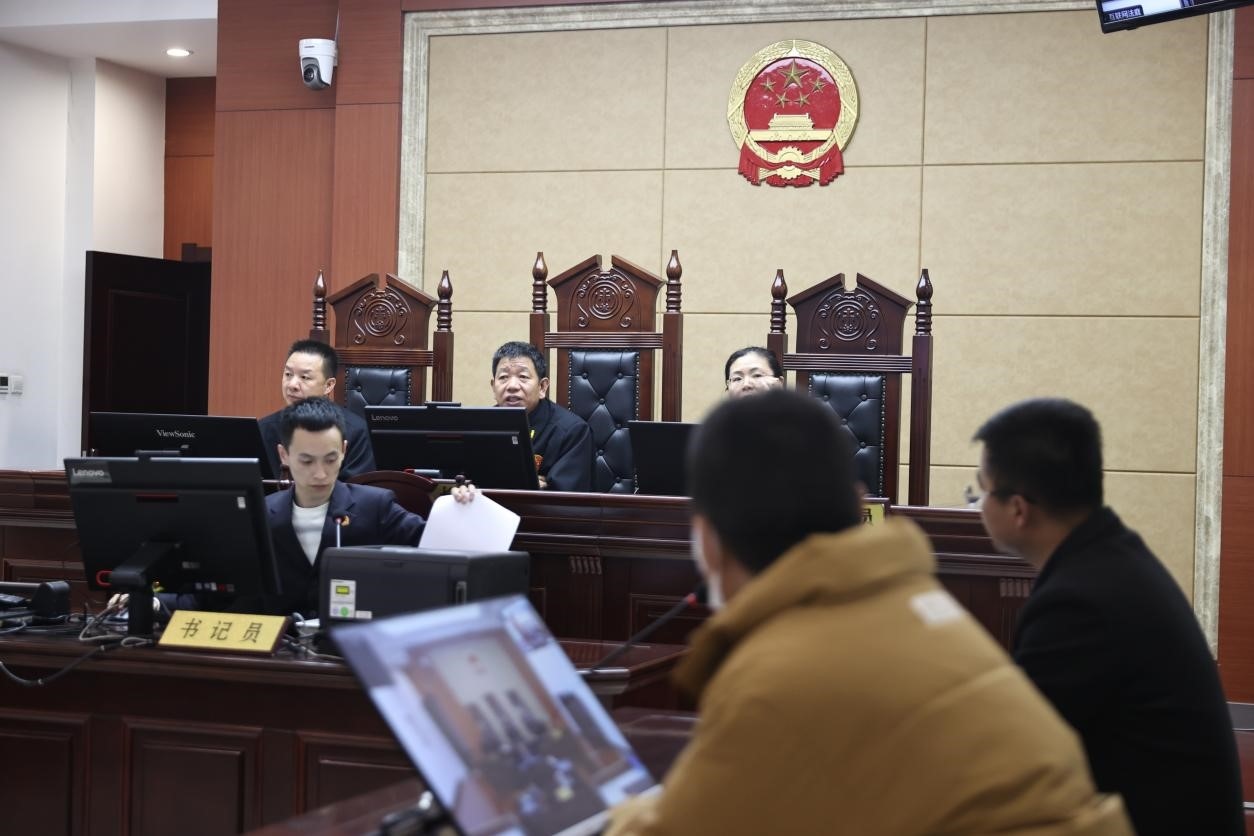 甘肅省高級人民法院審理現(xiàn)場。受訪者供圖