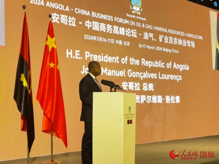 安哥拉總統(tǒng)若昂·曼努埃爾·貢薩爾維斯·洛倫索。人民網(wǎng)記者 張榮攝