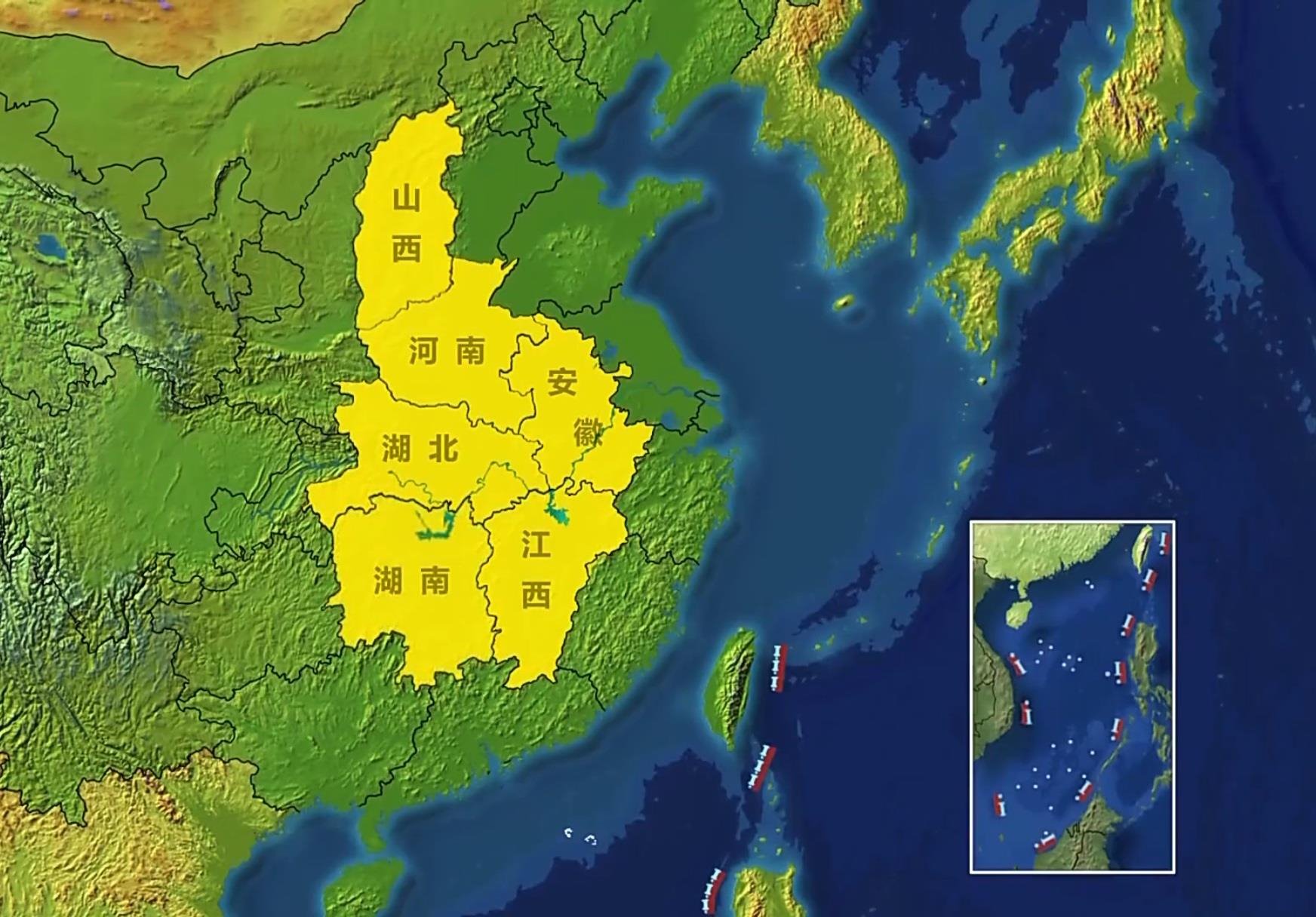 △中部地區(qū)包括晉皖贛豫鄂湘6省。