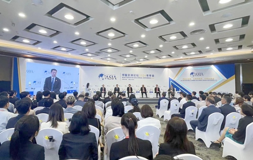 博鰲亞洲論壇2024年年會“‘創(chuàng)新、綠色、數(shù)智、融合’引領(lǐng)高質(zhì)量發(fā)展”分論壇。人民網(wǎng)記者 喬雪峰攝