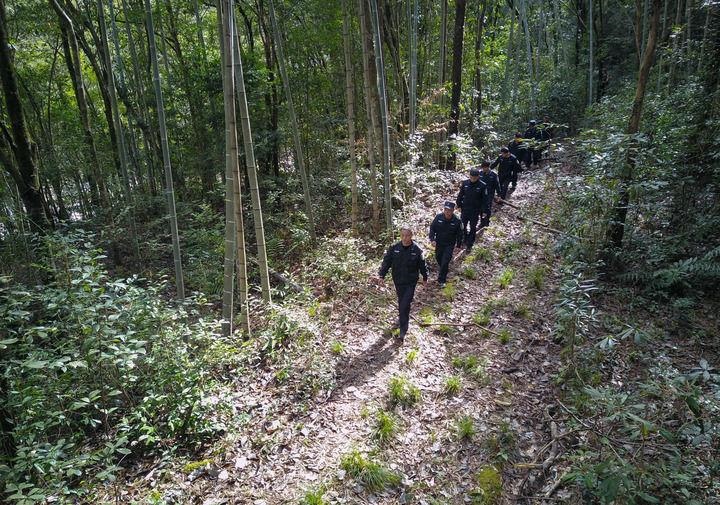 △2022年1月19日，武夷山國家公園護(hù)林員在巡山。