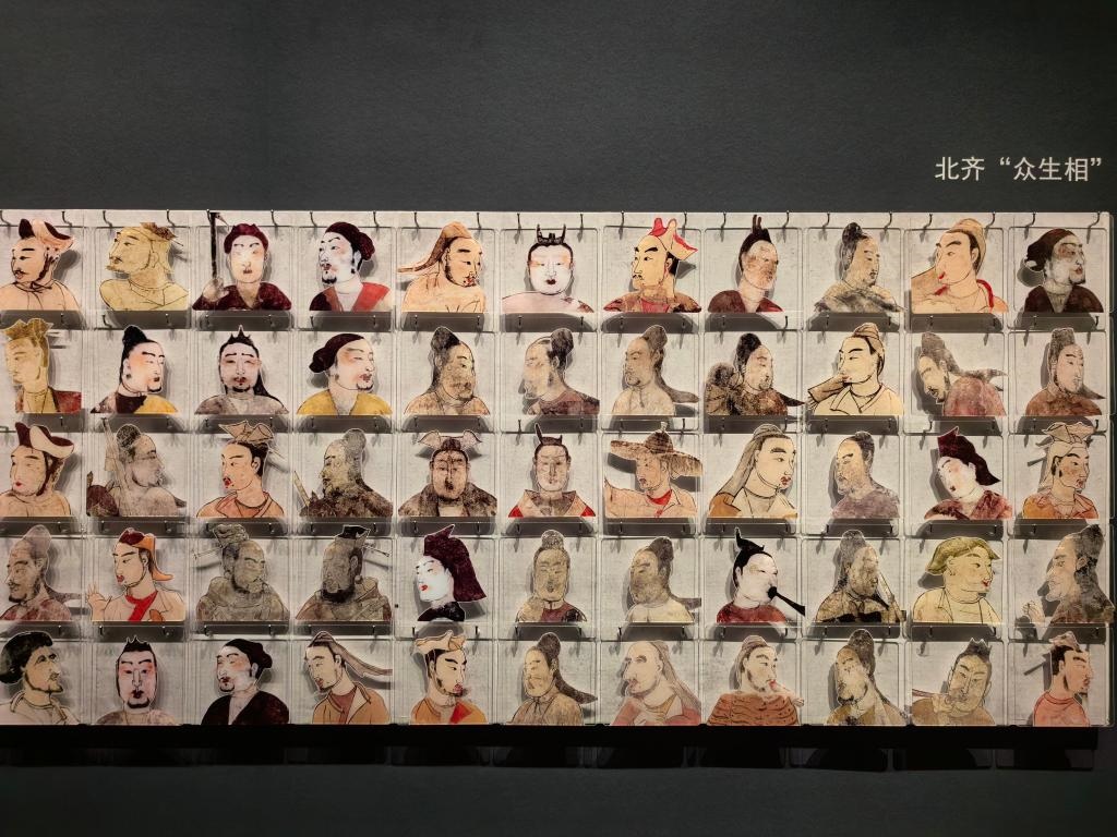太原北齊壁畫博物館從山西北朝壁畫中提取人物元素展現(xiàn)當(dāng)時(shí)民族融合、文化交流。太原北齊壁畫博物館供圖