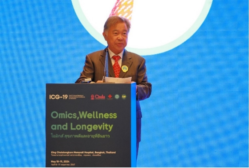 朱拉隆功大學醫(yī)學院副院長沃拉蘇克·肖特勒蘇克發(fā)表主旨演講。主辦方供圖