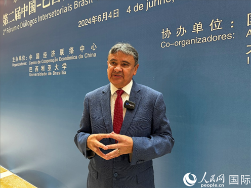 巴西社會(huì)發(fā)展部部長(zhǎng)迪亞斯。 人民網(wǎng)記者 張榮攝