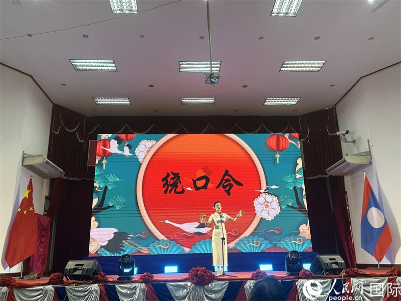圖片：老撾選手進行才藝表演。孫廣勇攝