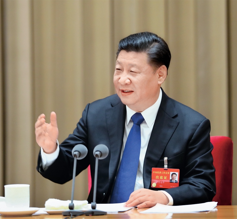 2017年12月18日至20日，中央經(jīng)濟工作會議在北京舉行。中共中央總書記、國家主席、中央軍委主席習近平發(fā)表重要講話。 新華社記者 謝環(huán)馳/攝