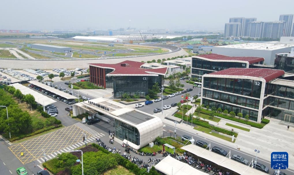 大眾汽車(chē)（安徽）有限公司外景（無(wú)人機(jī)照片，2024年6月7日攝）。新華社記者 郭晨 攝
