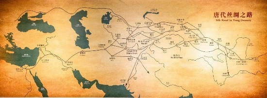 唐代絲綢之路，經(jīng)過(guò)新疆眾多地區(qū)。（圖片來(lái)源：視覺(jué)中國(guó)）