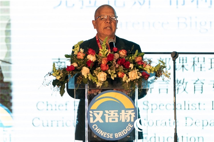 南非基教部專家克拉倫斯·布利格諾特做主旨發(fā)言。人民日報非洲中心分社 希拉茲·莫林?jǐn)z