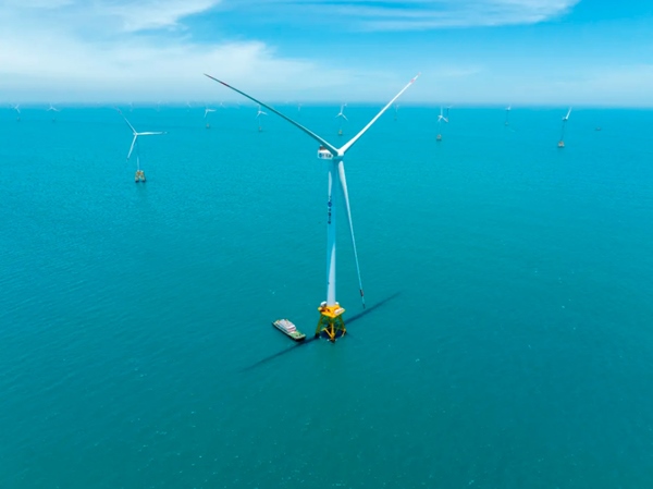 全球首臺16兆瓦海上風電機組于2023年6月并網發(fā)電。韓磊攝