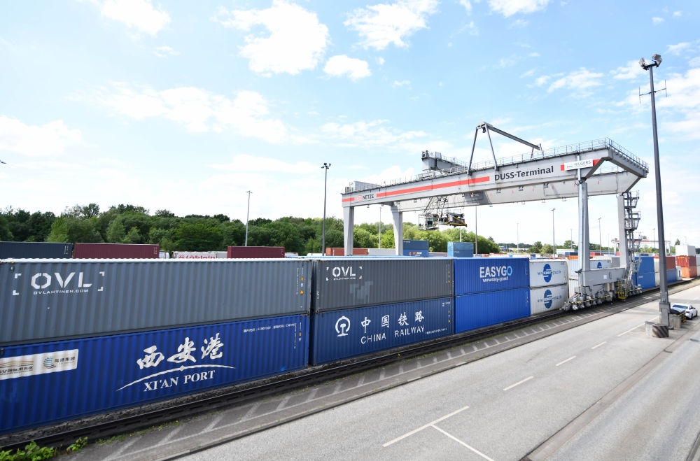 這是2024年5月27日拍攝的德國漢堡-比爾韋爾德DUSS貨運場站。新華社記者 任鵬飛 攝