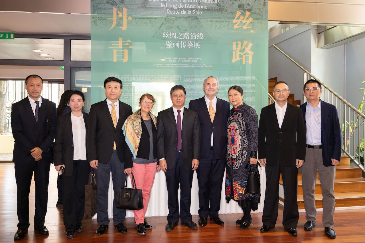 “絲路丹青——絲綢之路沿線壁畫傳摹展”在巴黎中國文化中心隆重開幕。中國藝術(shù)研究院供圖