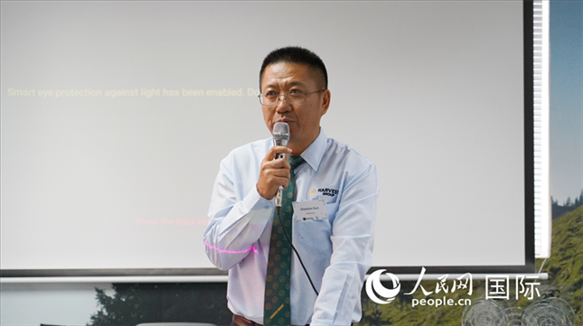 碩豐集團(tuán)董事長(zhǎng)孫曉棟發(fā)言。 人民網(wǎng) 張茜攝