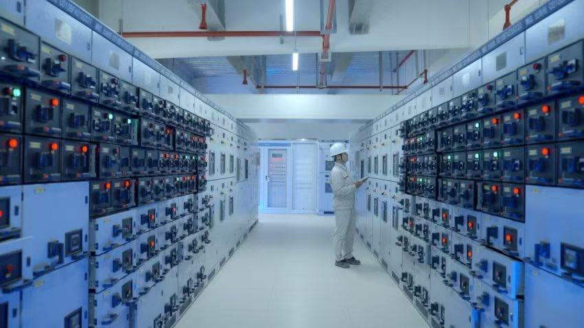 300兆瓦壓氣儲能示范工程低壓配電室。受訪者供圖