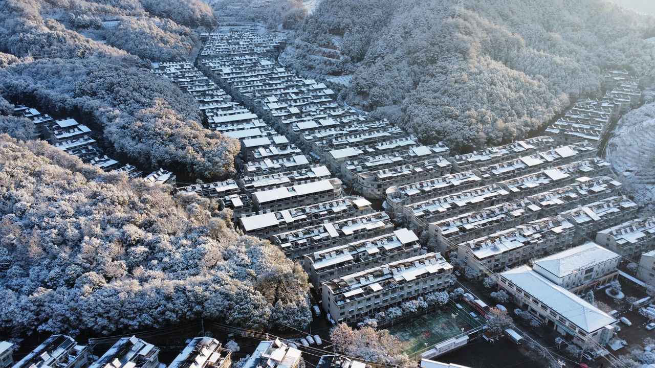 慶元縣濛洲街道同濟新村，雪后初霽。慶元縣融媒體中心 供圖
