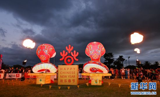 圖為游客在2025年奧克蘭元宵燈節(jié)游覽。（圖片由奧克蘭中國文化中心提供）