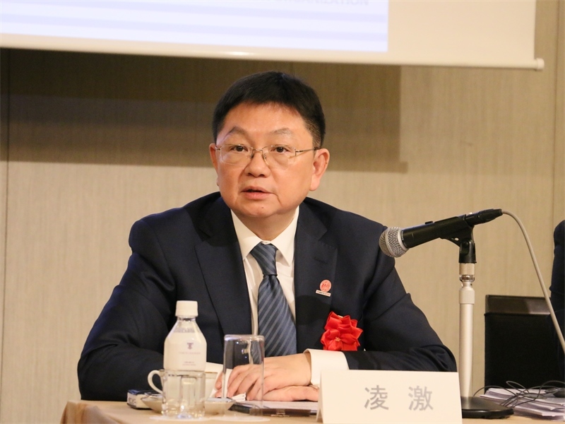 商務部副部長兼國際貿(mào)易談判副代表凌激致辭。人民網(wǎng) 許可攝