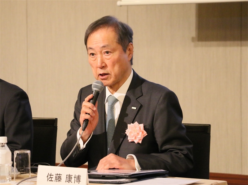 日中投資促進機構會長佐藤康博致辭。人民網(wǎng) 許可攝