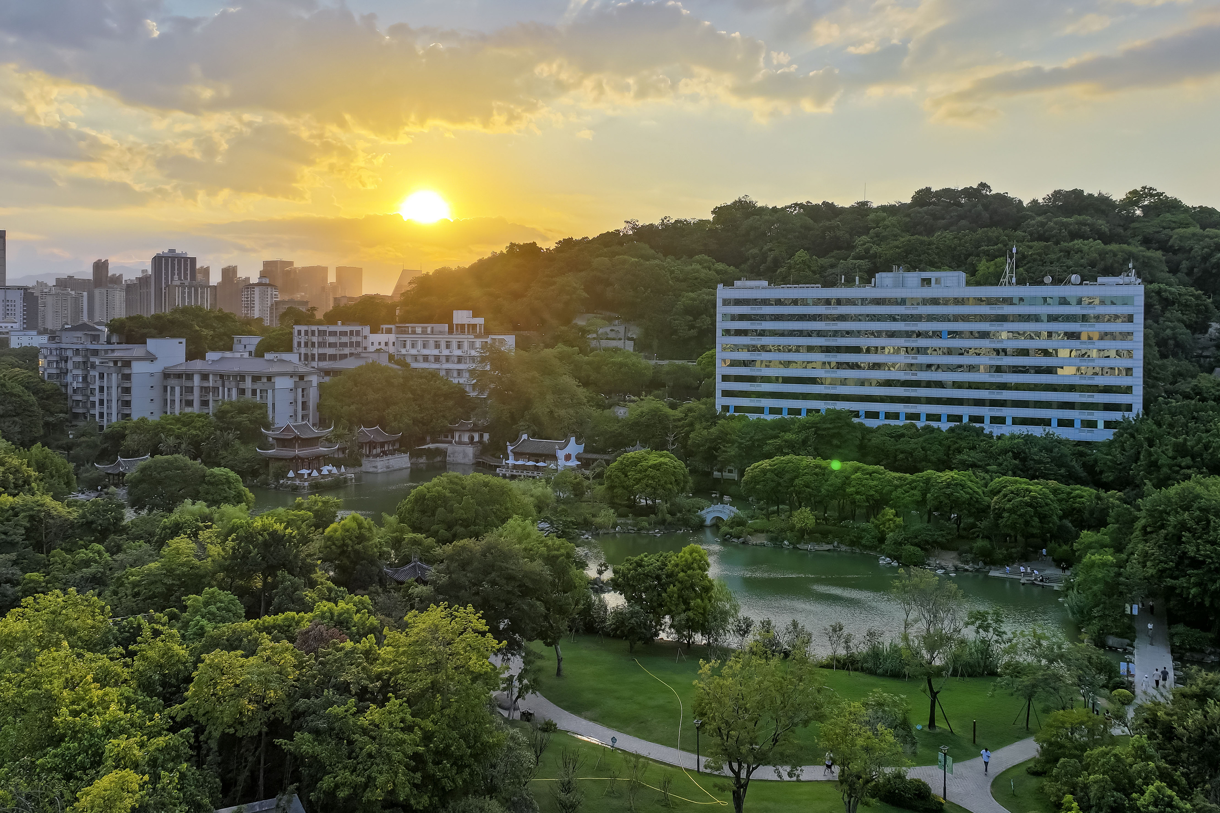2024年7月17日，福州市鼓樓區(qū)黎明湖生態(tài)濕地公園。
