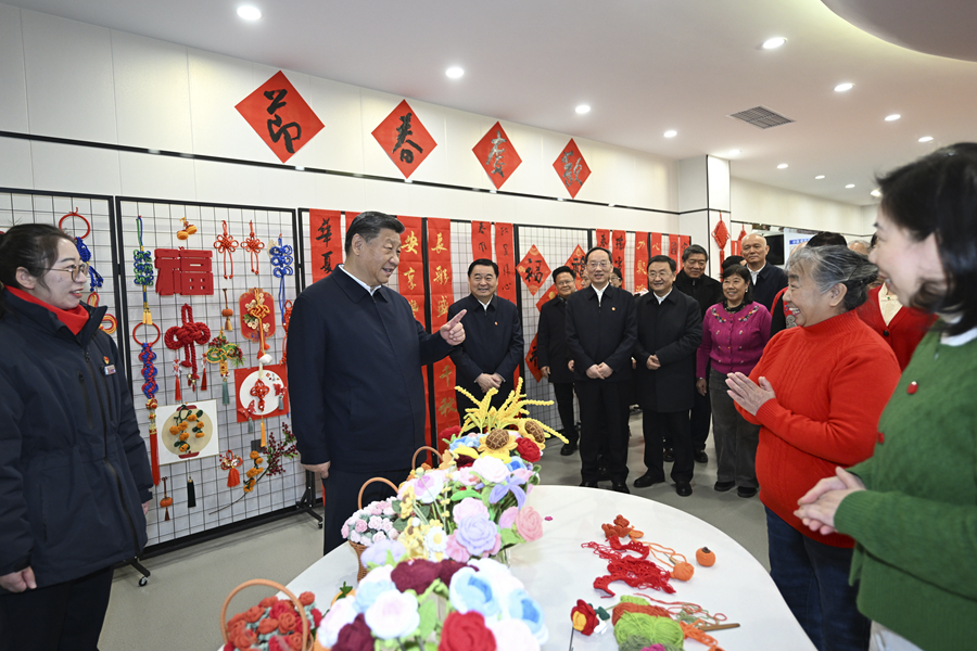 2025年1月23日，習(xí)近平總書記在沈陽大東區(qū)長安街道長安小區(qū)社區(qū)黨群服務(wù)中心考察。