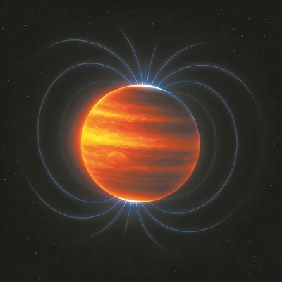 木星磁場（藝術(shù)圖）。圖片來源：物理學家組織網(wǎng)